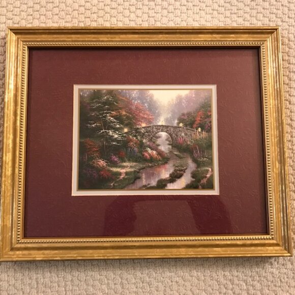 Thomas Kinkade Print, Framed and Matted, with Certificate of Authenticity - Picture 1 of 6